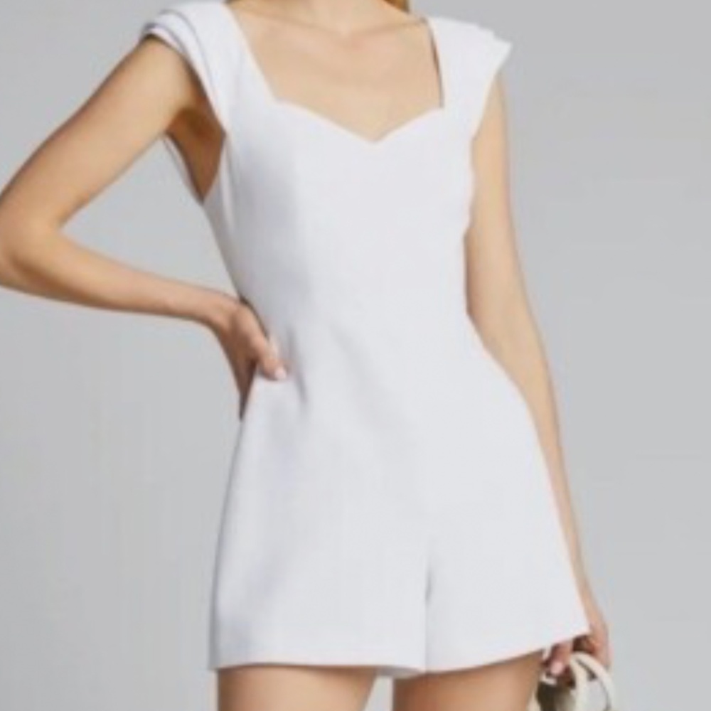 Alice and Olivia (A+O) white romper